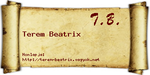Terem Beatrix névjegykártya